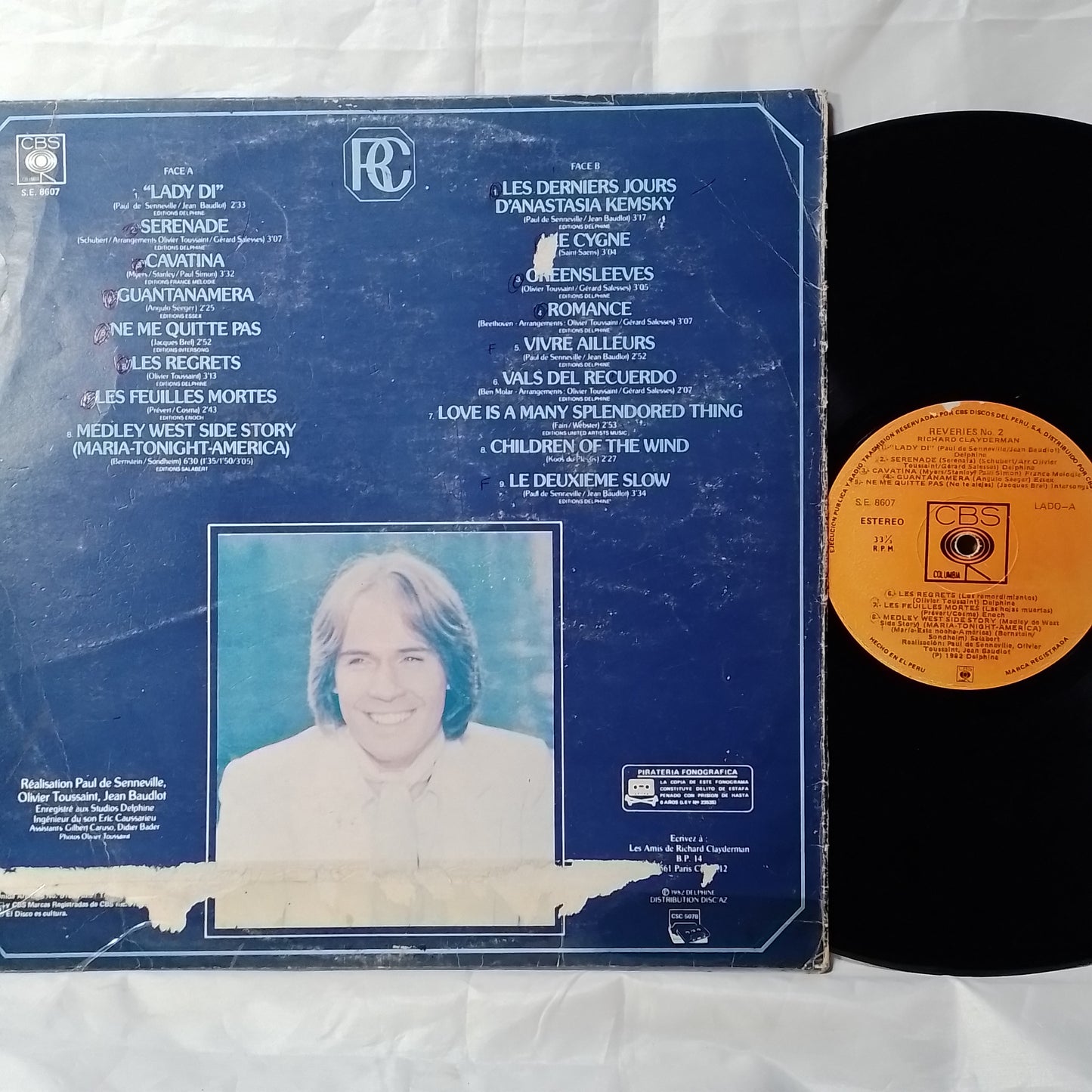 lp Richard Clayderman Reveries 2 made peru 1982 instrumental