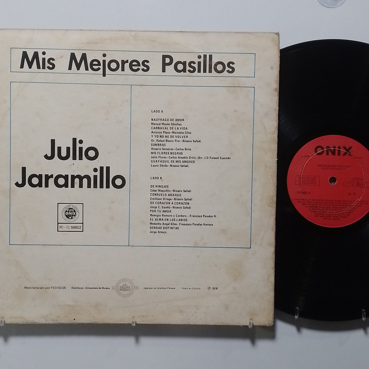 lp Julio Jaramillo Mis Mejores Pasillos made ecuador 1971 latin pasillo