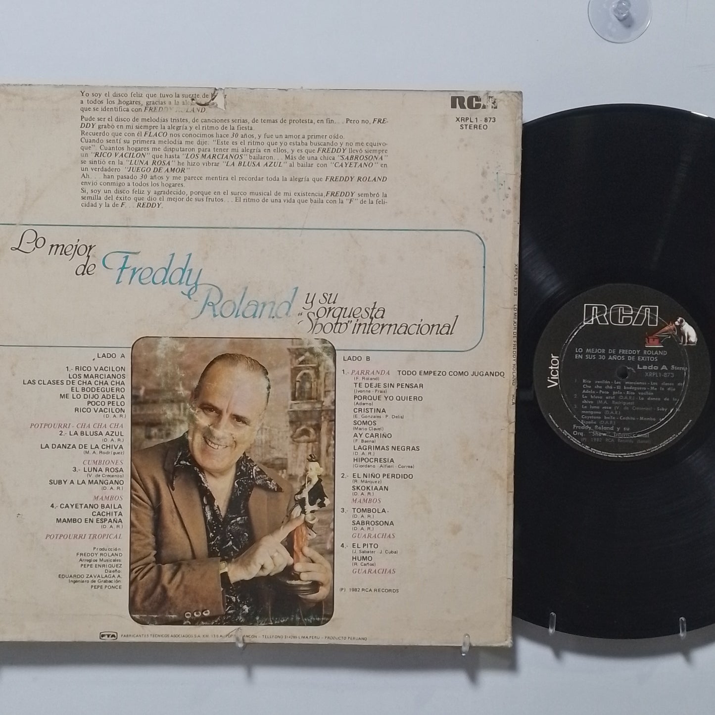 lp Freddy Roland Y Su Orquesta show internacional lo mejor de made peru 1982 tropical latin