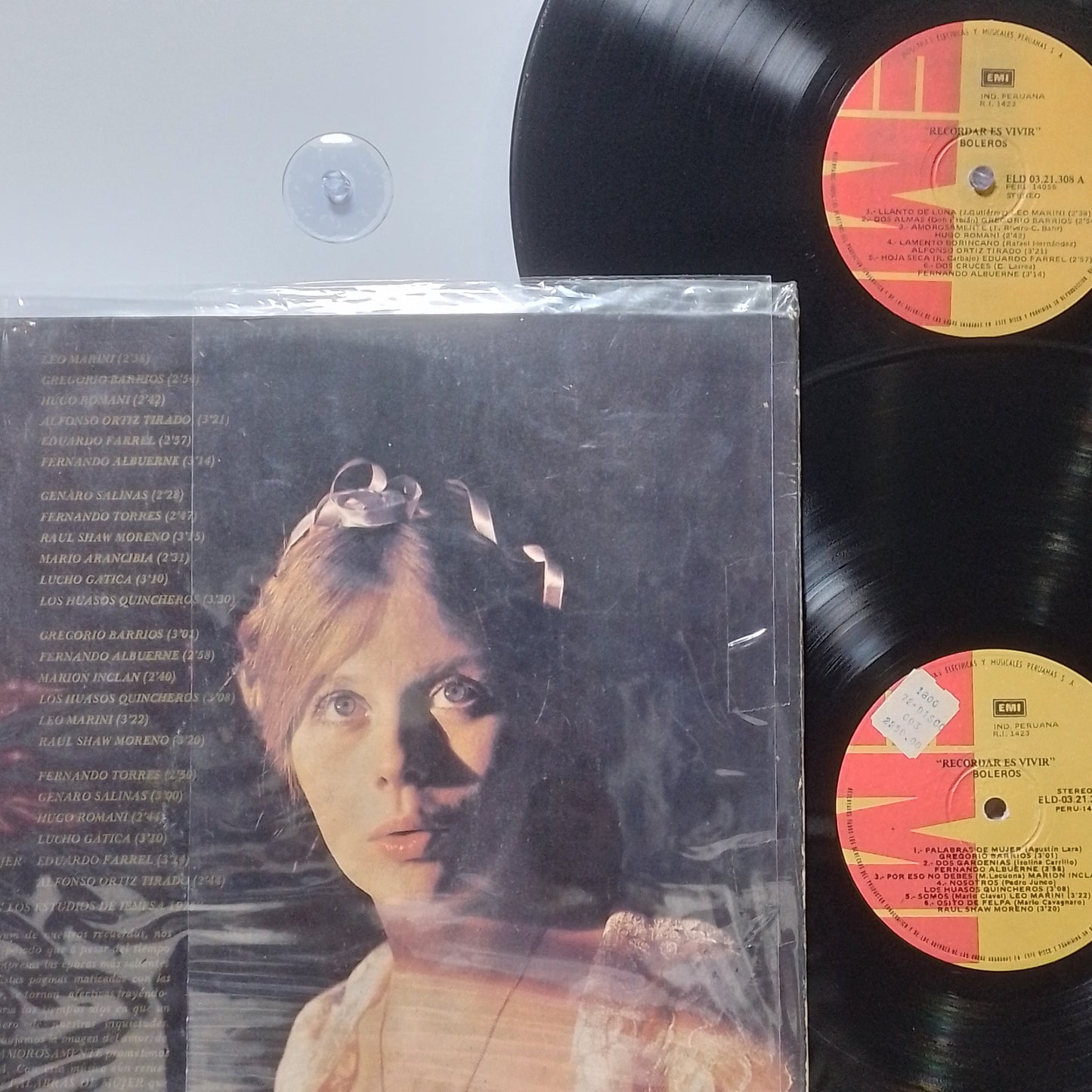 x2 lp Boleros Recordar Es Vivir leo marini lucho gatica gregorio barrios varios made peru 1975 gatefold latin bolero