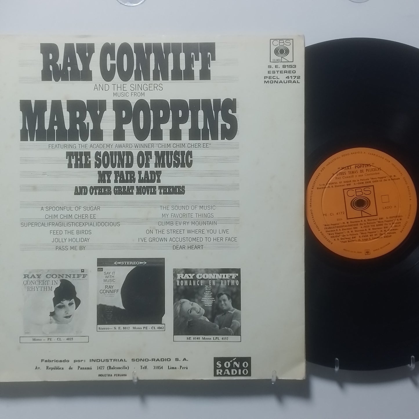 lp Ray Conniff And The Singers Music From Mary Poppins The Sound Of Music My Fair Lady And Other Great Movie Themes made peru 1965 instrumental