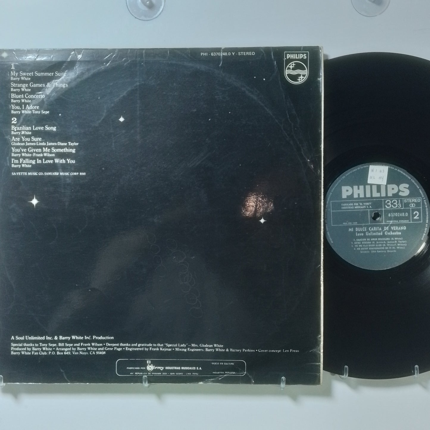 lp Love Unlimited Orchestra My Sweet Summer Suite made peru 1976 disco funk