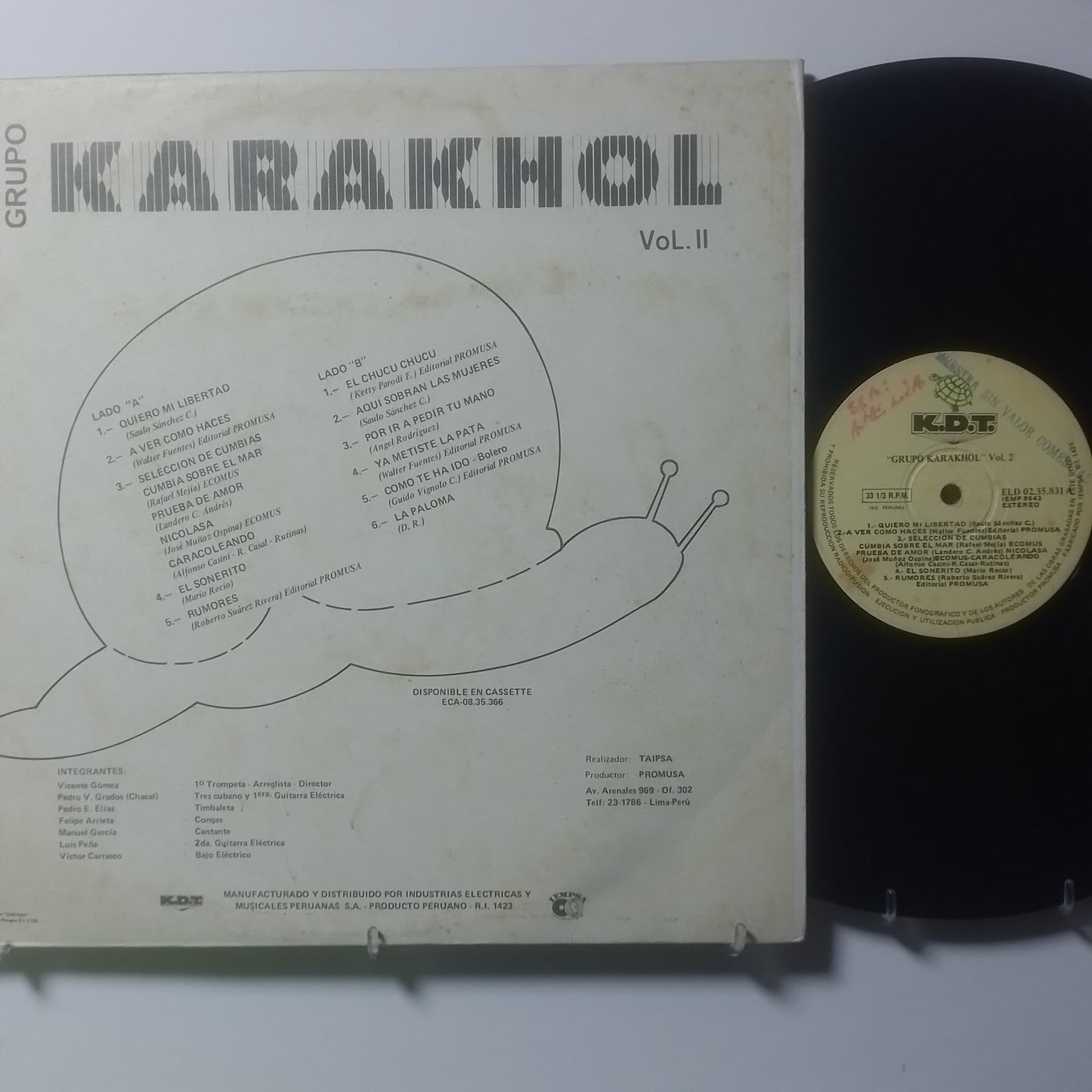 lp Grupo Karakhol Vol 2 Grupo Karakhol Vol 2 made peru 1980 tropical latin