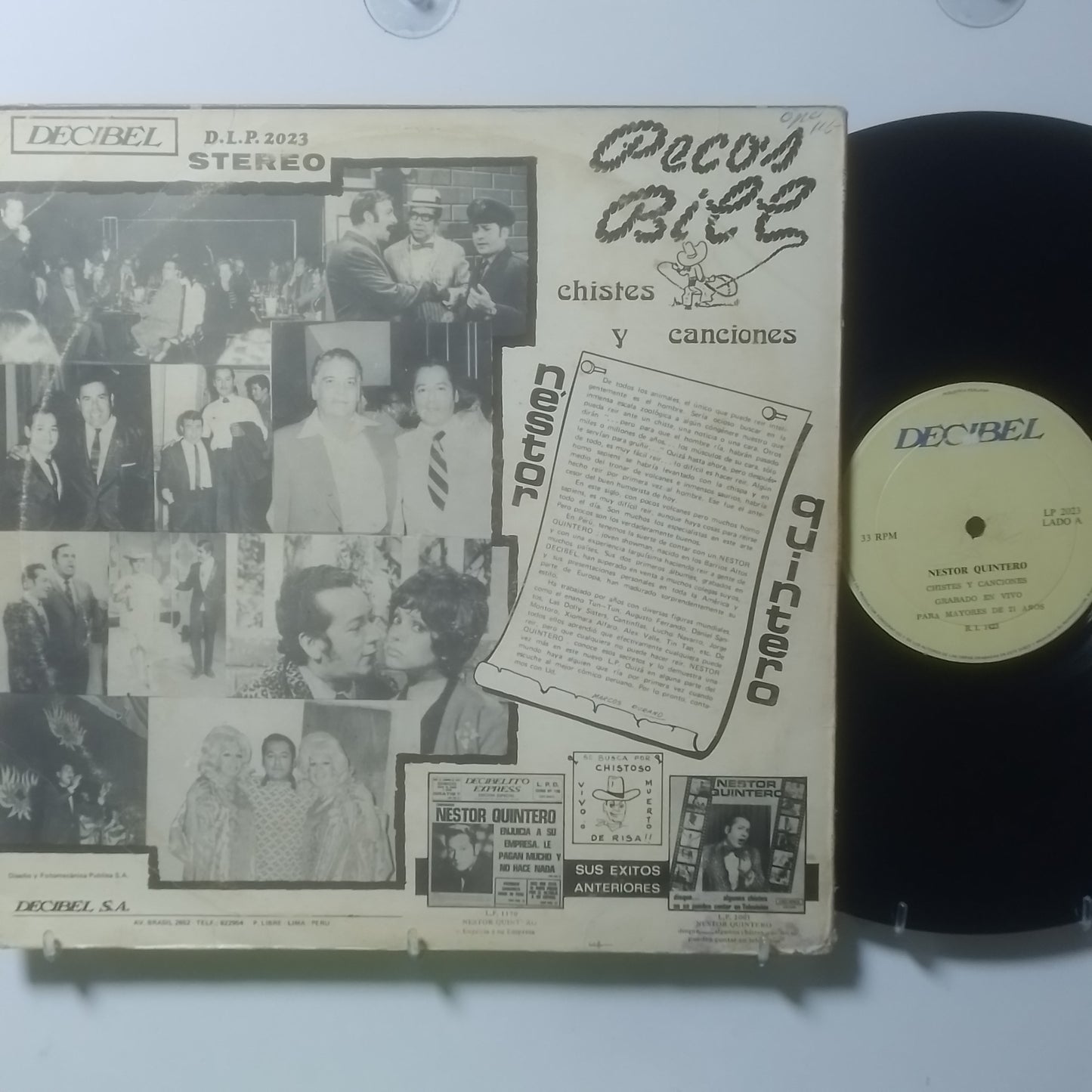 lp Nestor Quintero Chistes Y Canciones made peru 1976 comedia