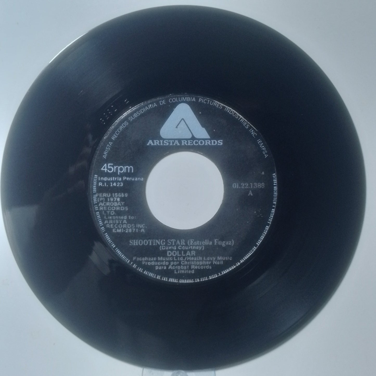 Single 7" Dollar Shooting Star / Talking 'Bout Love made Peru 1978 Electronic Pop