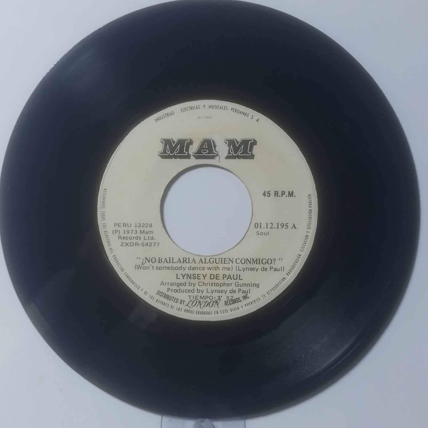 single 7" Lynsey De Paul Won't Somebody Dance With Me / So Good To You made peru 1973 pop