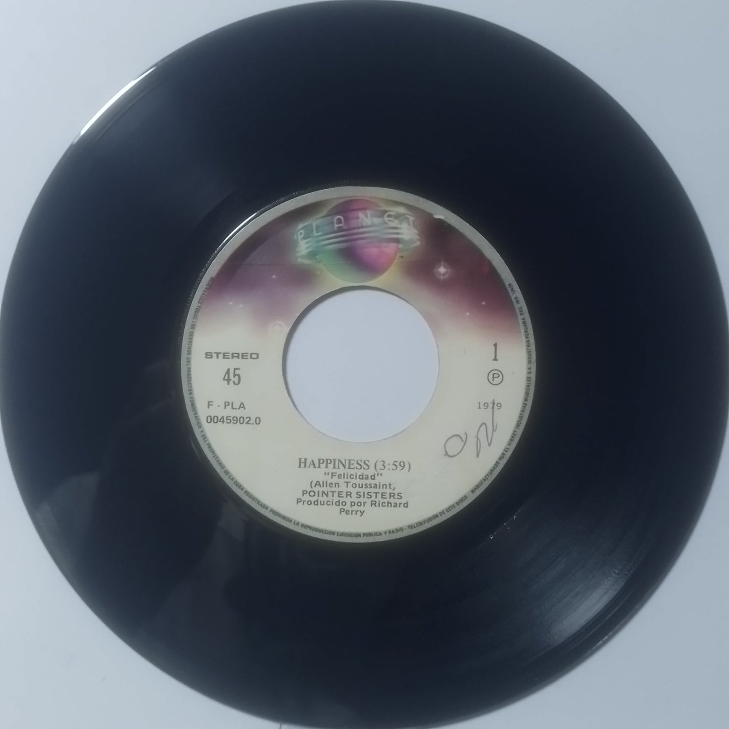 single 7" Pointer Sisters Happiness / Lay It On The Line made peru 1979 electronic funk