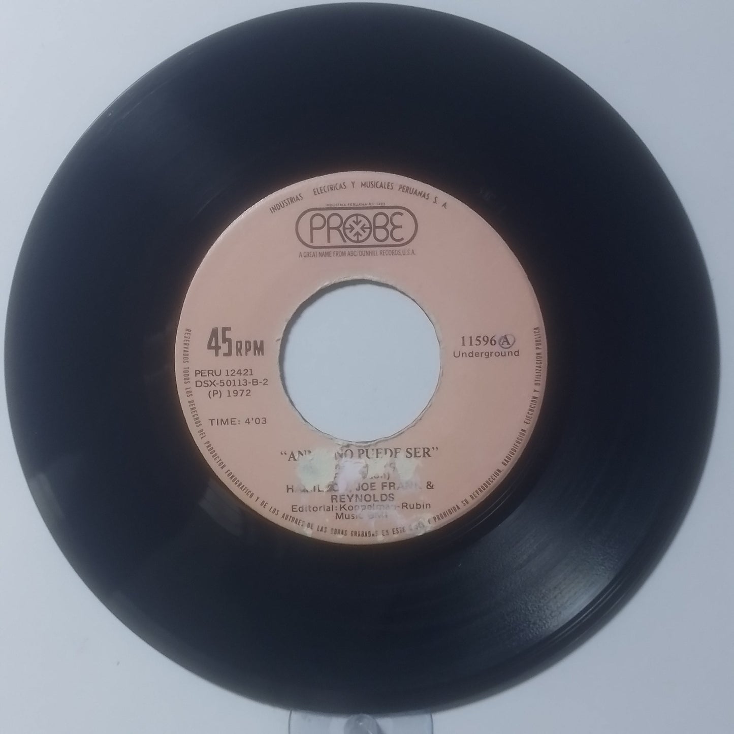 single 7" Hamilton Joe Frank & Reynolds Anna No Can Do / Sinfonia Hallway made peru 1972 funk soul
