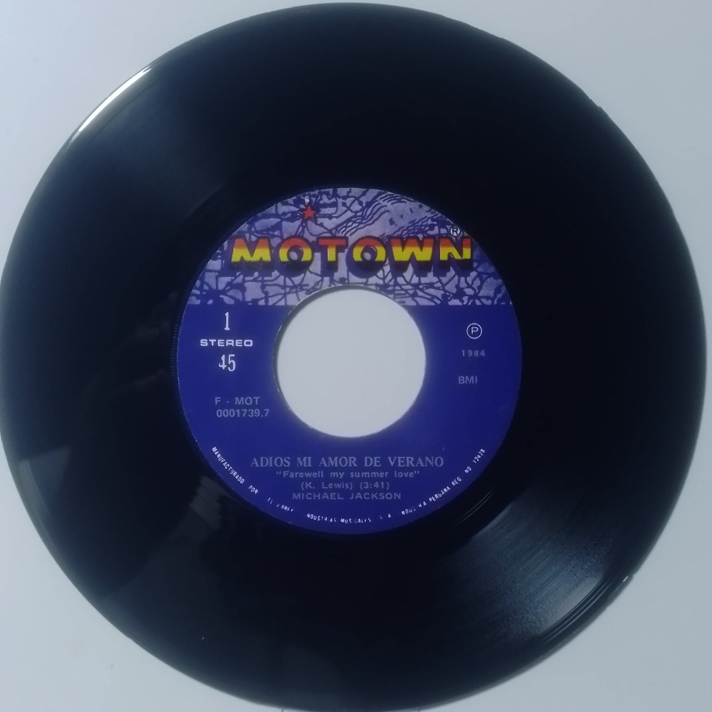 single 7" Michael Jackson Farewell My Summer Love / Call On Me made peru 1984 funk pop