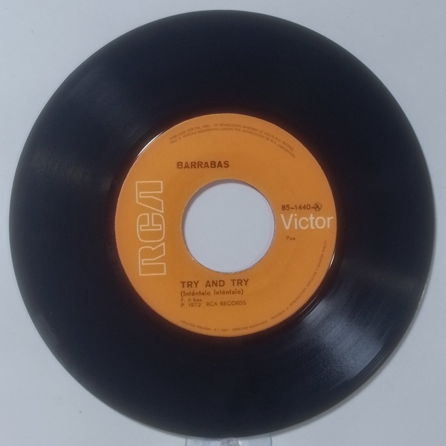 single 7" Barrabas Try And Try / Only For Men made Peru 1974 rock