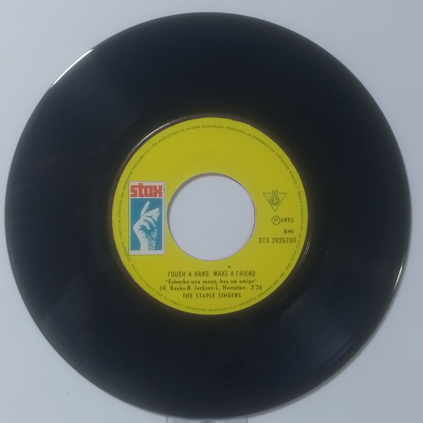 single 7" The Staple Singers Touch A Hand Make A Friend / Tellin' Lies made Peru 1974 soul