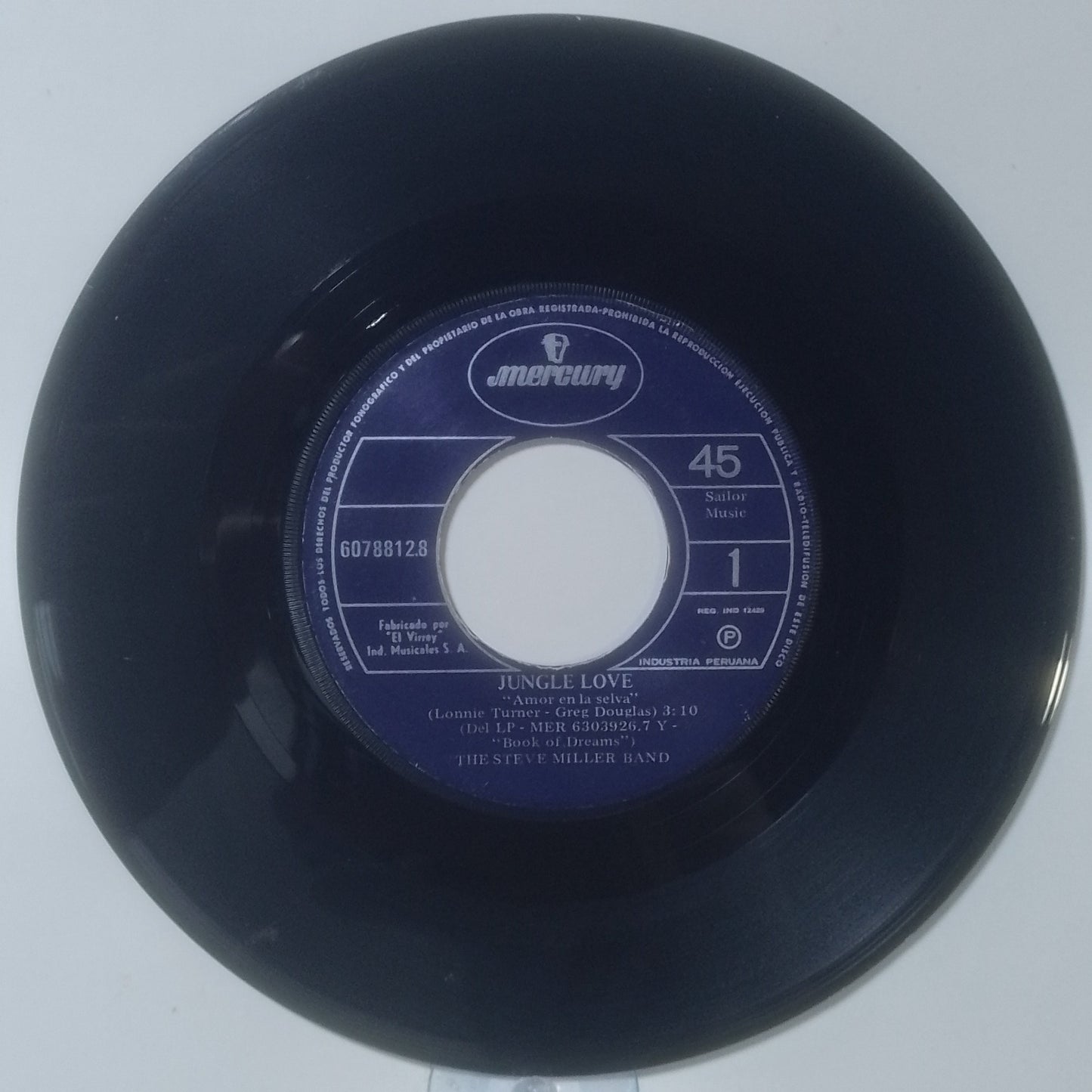 single 7" Steve Miller Band Jungle Love / Wish Upon A Star made Peru 1977 rock