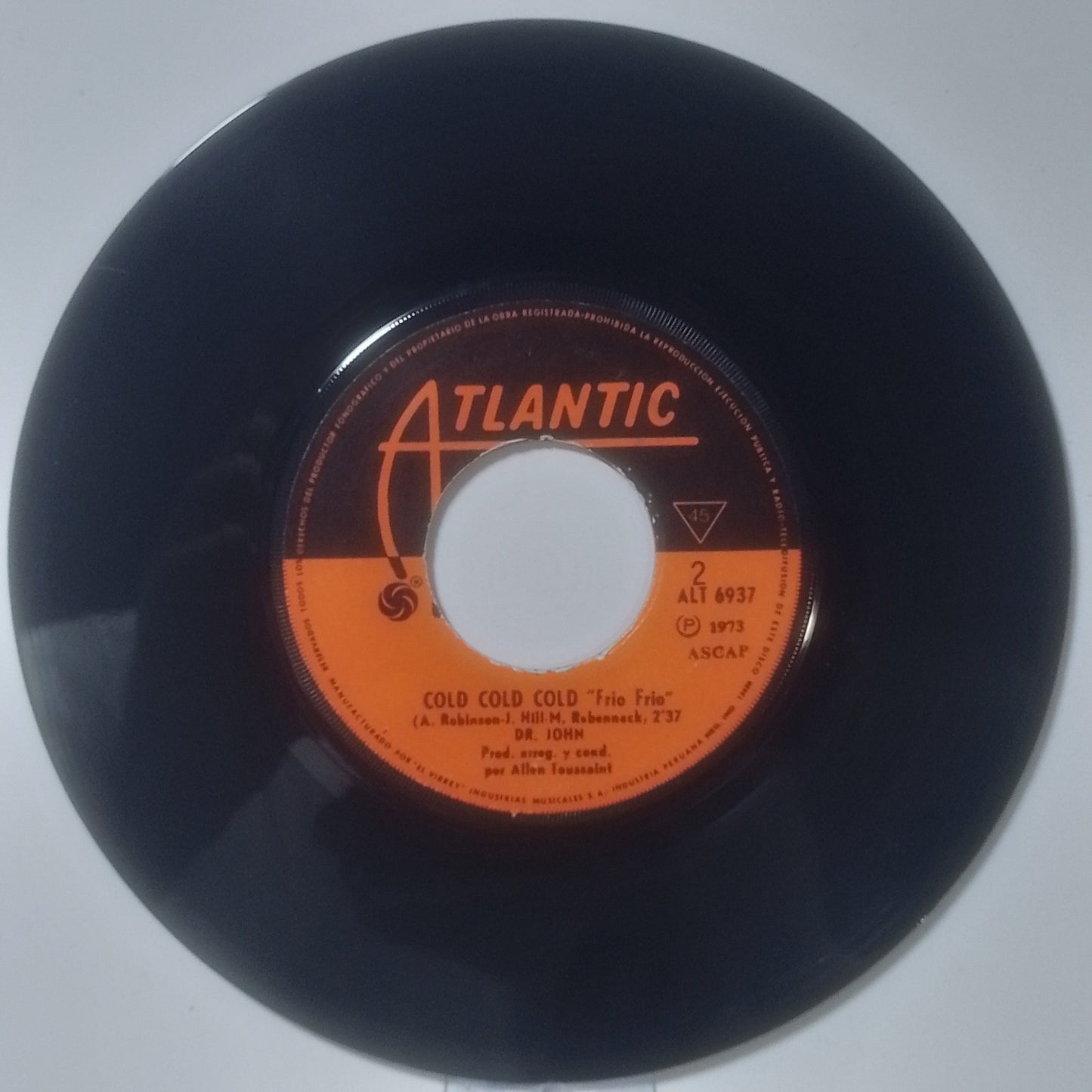 single 7" Dr. John Such A Night / Cold Cold Cold made Peru 1973 soul