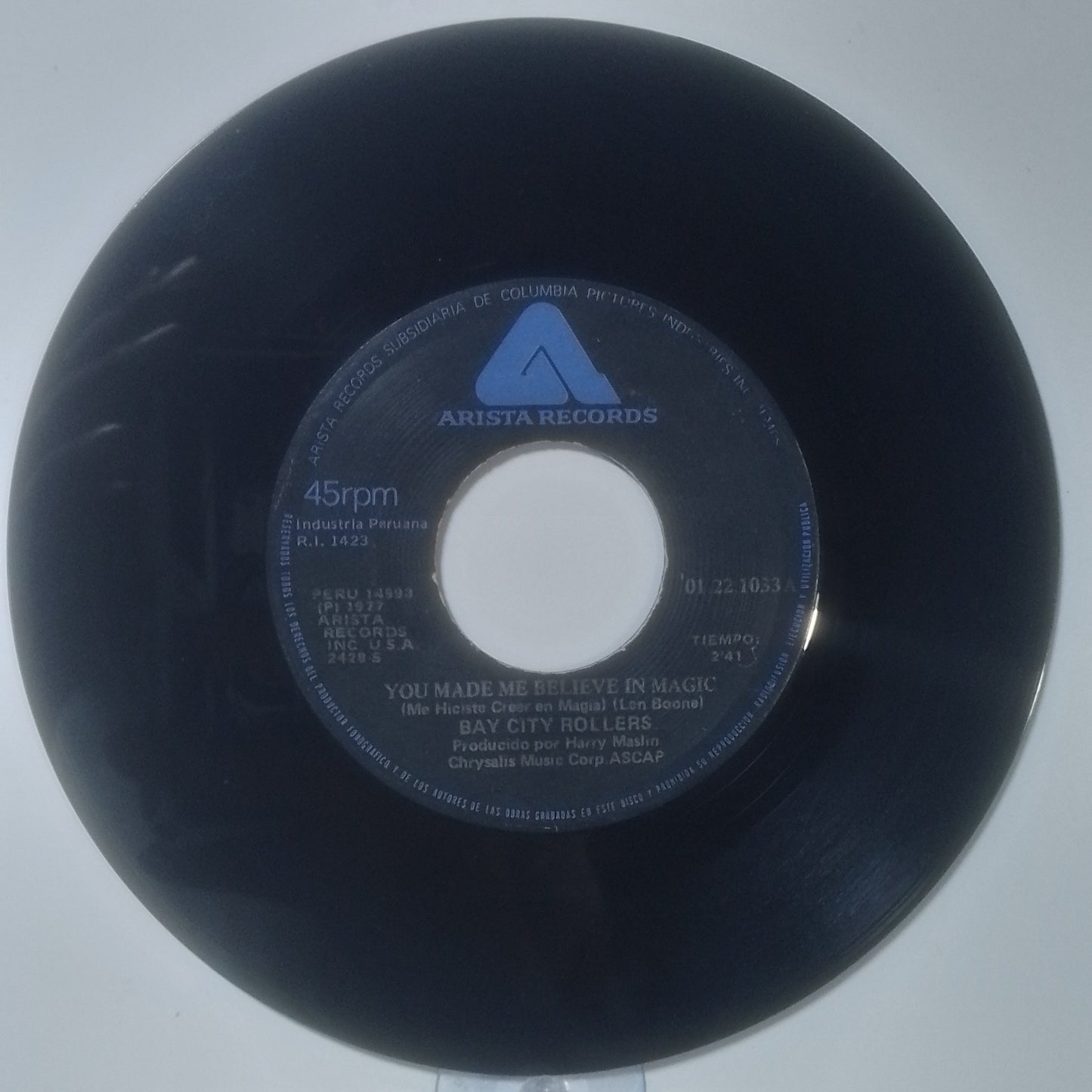 single 7" Bay City Rollers You Made Me Believe in Magic / Dance Dance made Peru 1977 pop rock