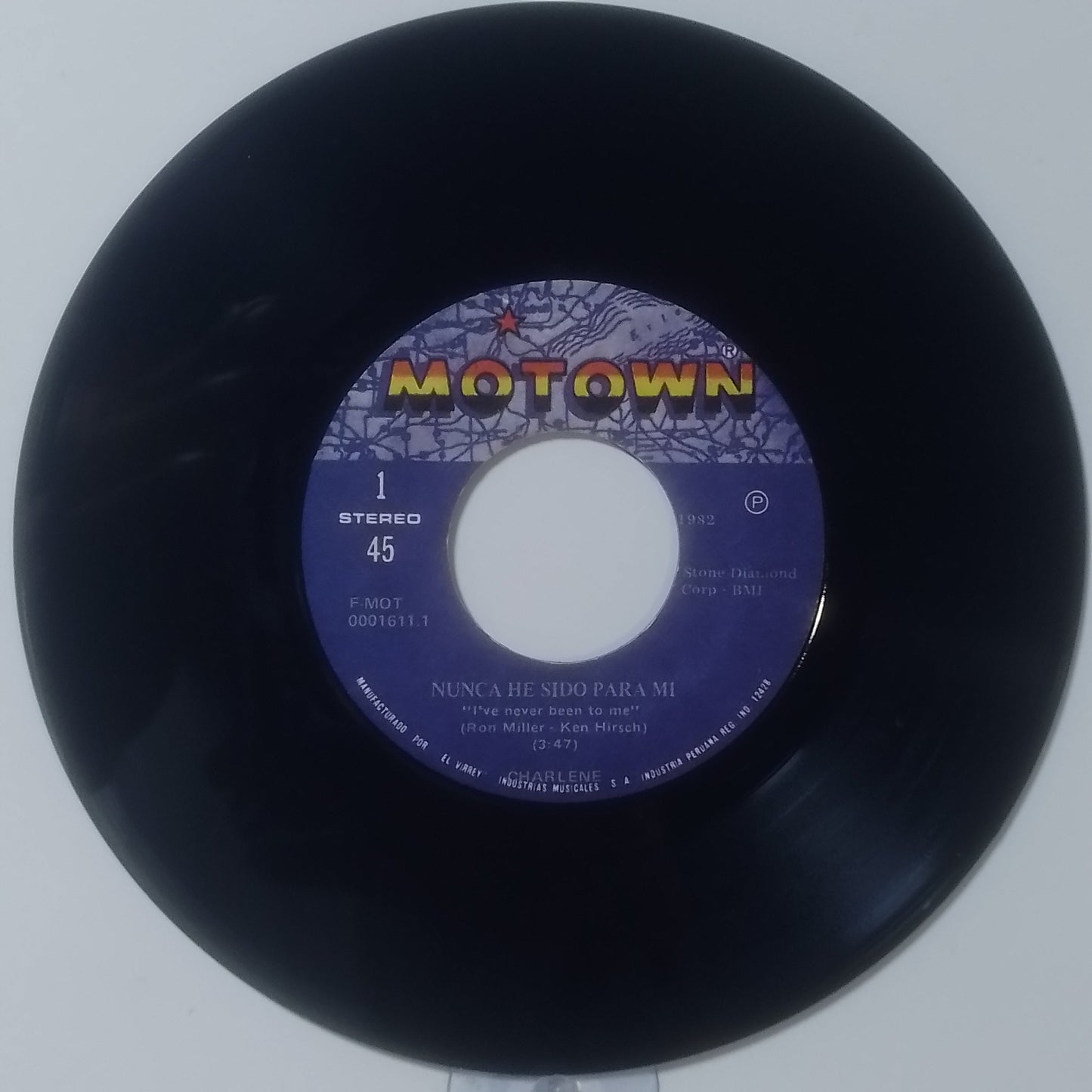 single 7" Charlene Ive Never Been to Me / Somewhere in My Life made Peru 1982 pop