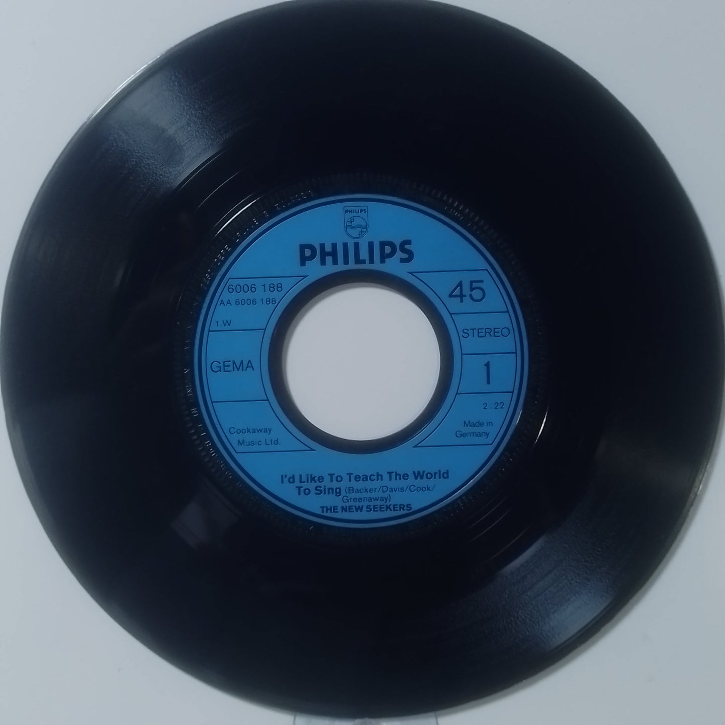 single 7" The New Seekers I'd Like To Teach The World To Sing / Boom Town made alemania 1971 pop