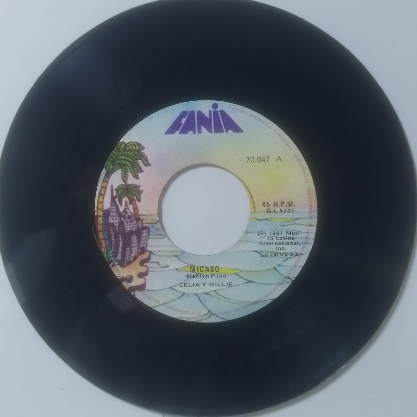 single 7" Celia y Willie Mi Caso / Latinos En Estados Unidos made peru 1981 salsa