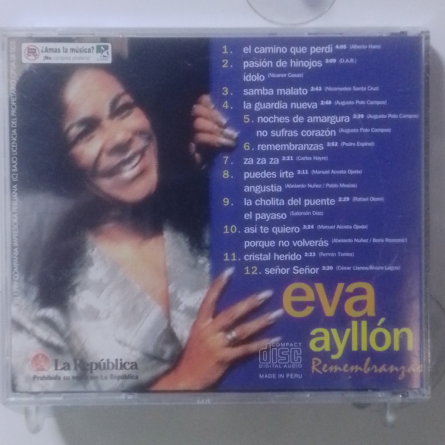 cd eva ayllon remembranzas made peru 1999 criollo folk
