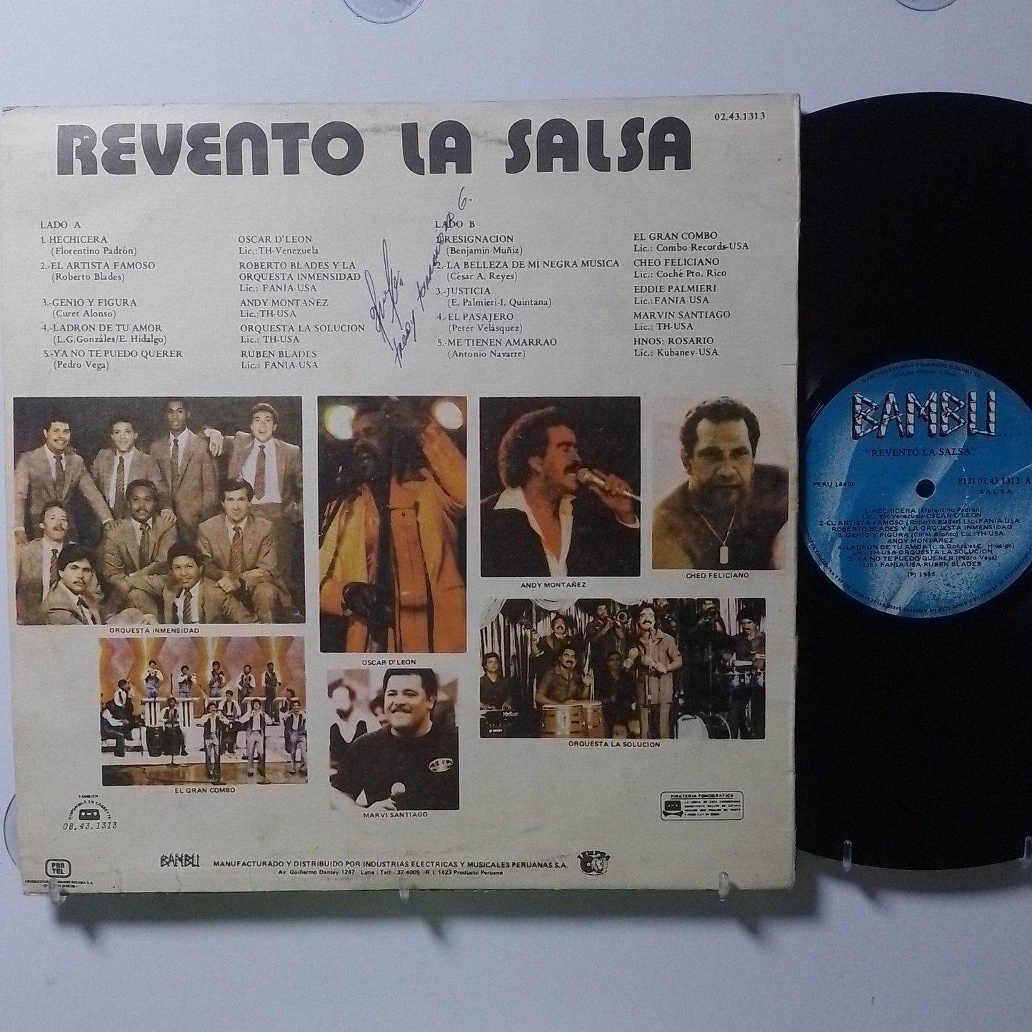 lp revento la salsa roberto blades andy montañez cheo feliciano varios made peru 1985 salsa