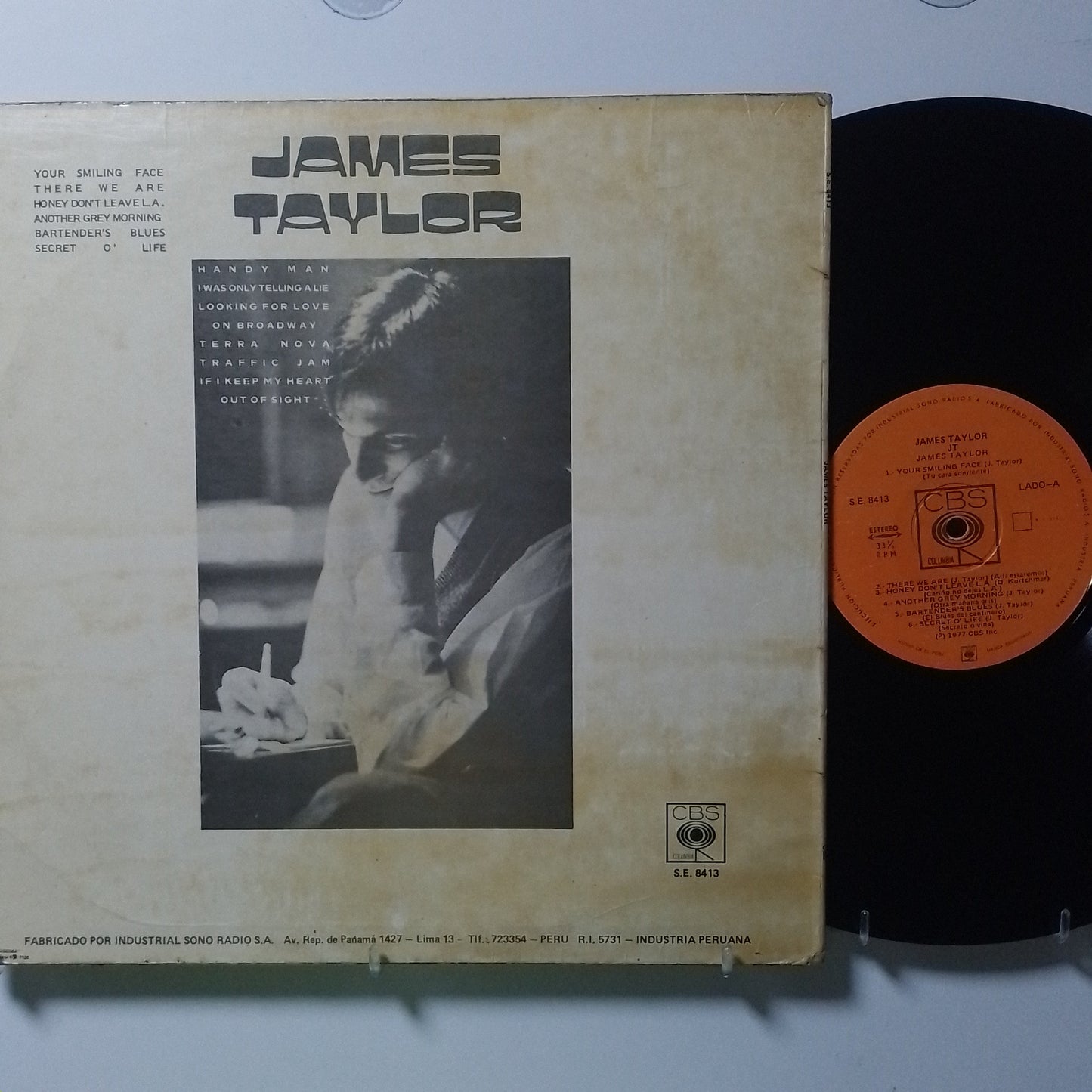 lp james taylor jt made peru 1977 rock