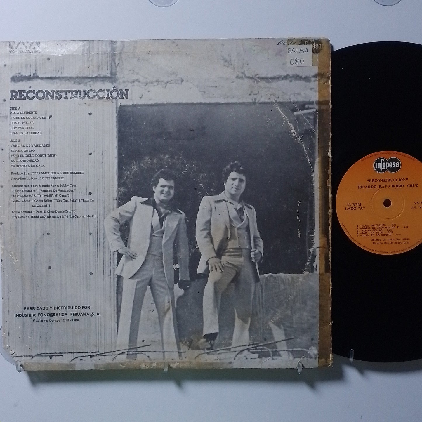 lp Ricardo Ray & Bobby Cruz Reconstruccion made peru 1977 latin salsa