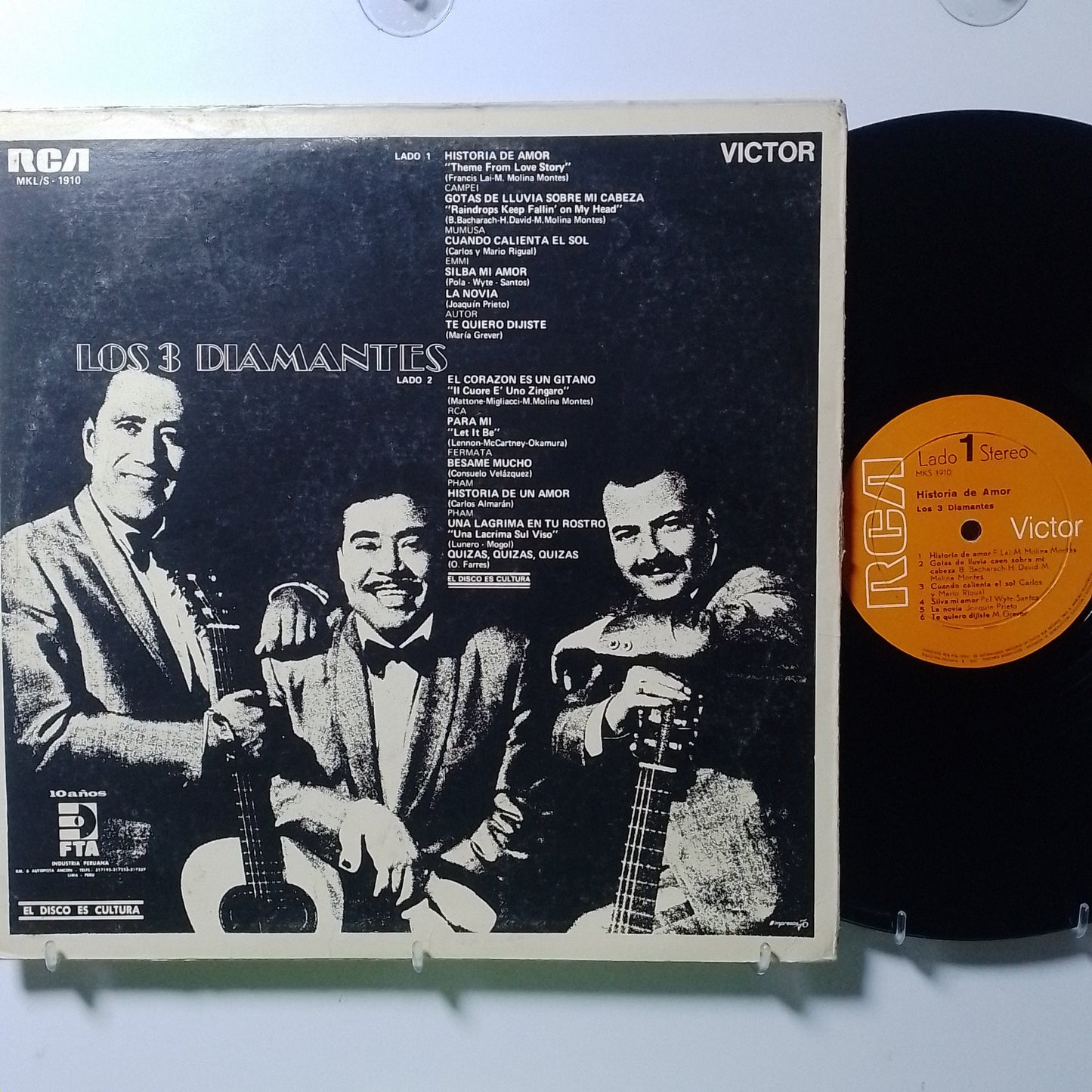 lp los 3 diamantes el corazon es un gitano historia de amor made peru 1971 latin bolero
