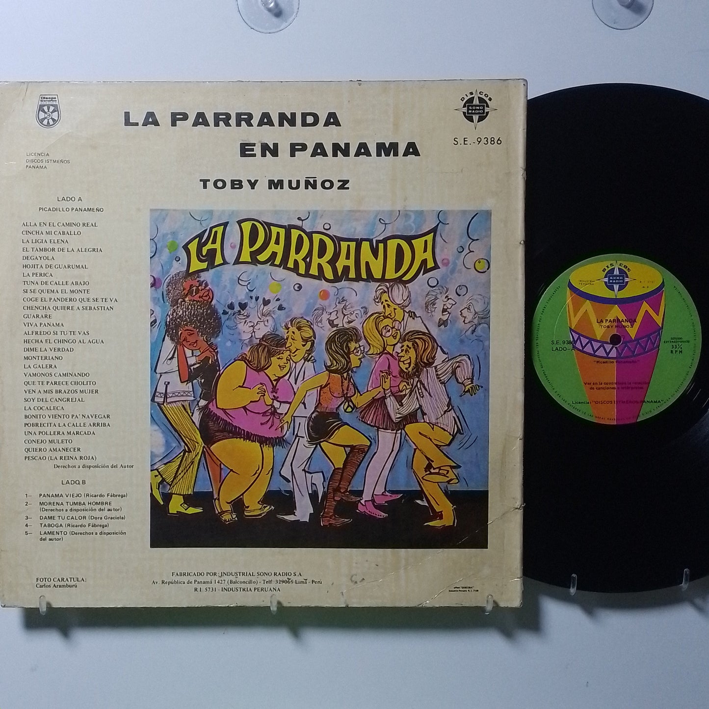 lp Toby Muñoz La Parranda En Panama made peru 1974 latin merengue