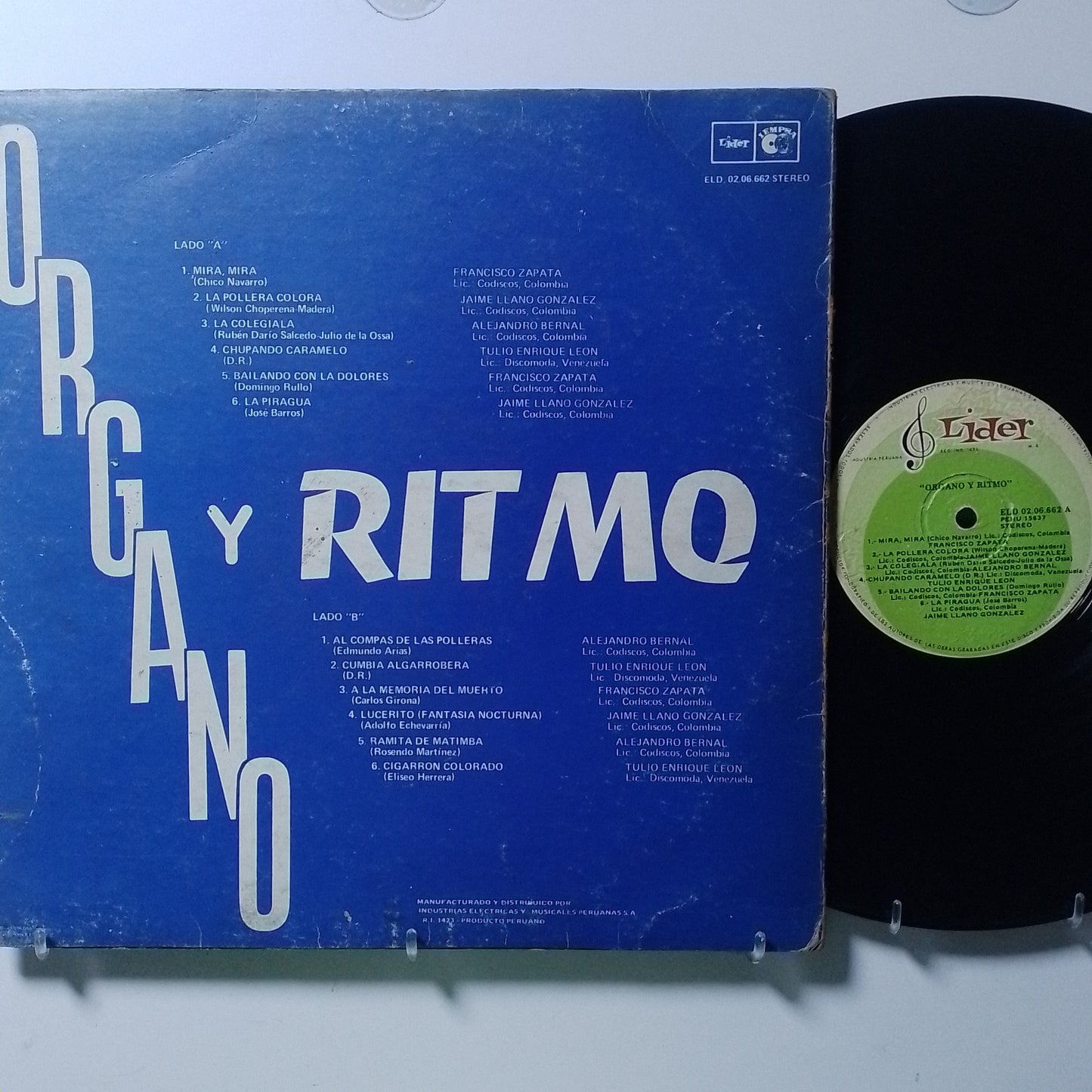 lp organo y ritmo francisco zapata alejandro bernal tulio enrique leon varios made peru 1970 tropical latin
