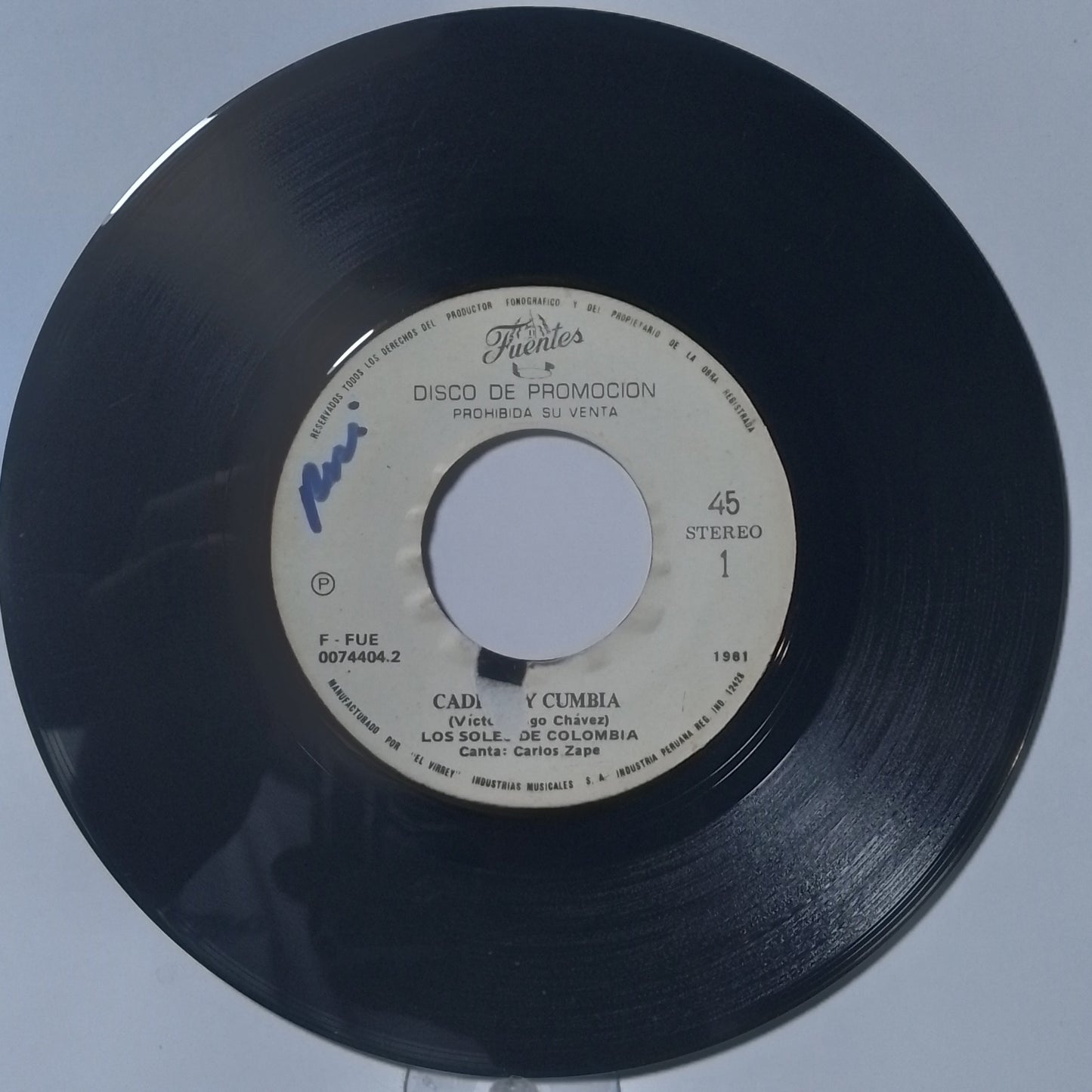 single 7" Los Soles de Colombia La Bulla / Cadera y Cumbia made peru 1981 cumbia