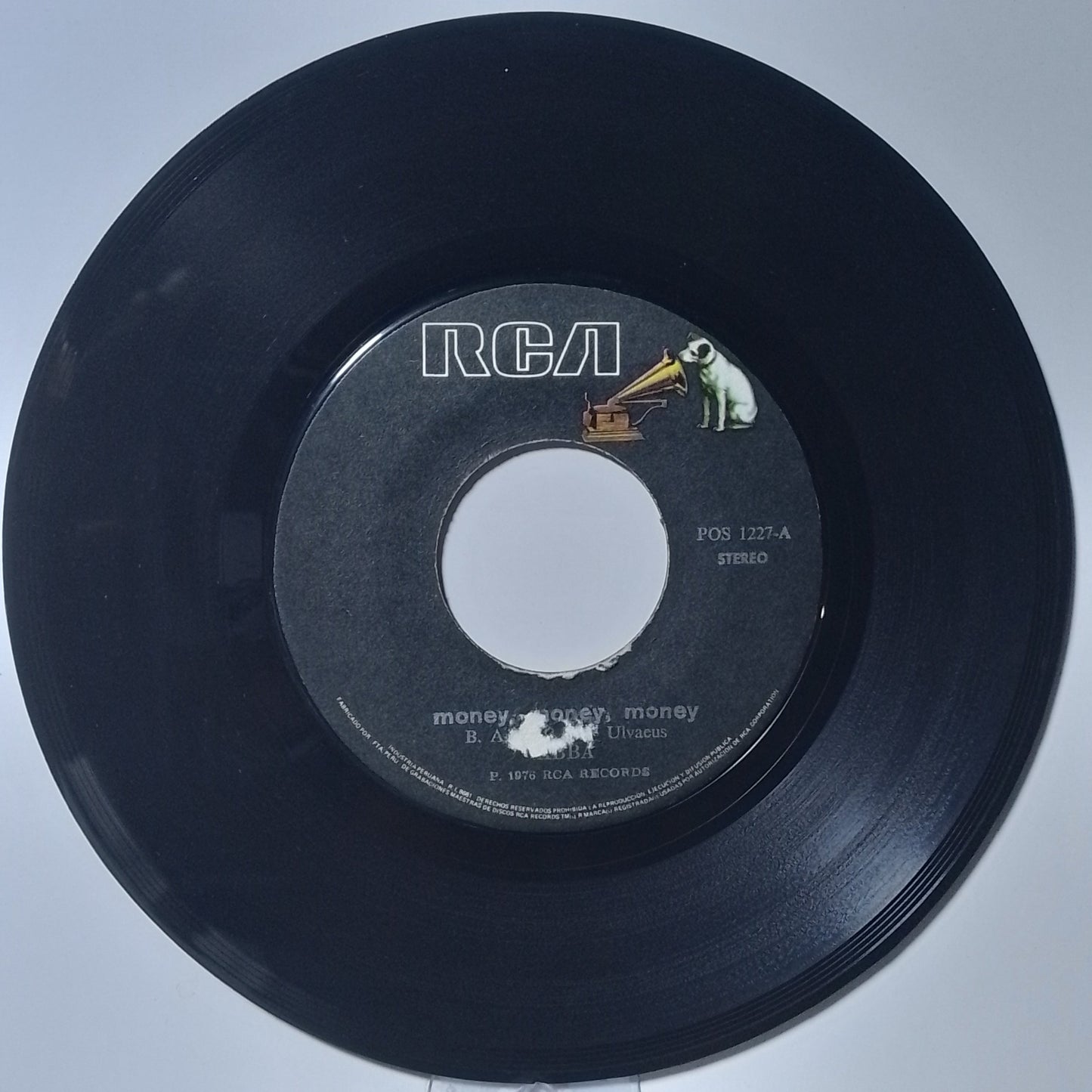 single 7" ABBA Money Money Money / Crazy World made peru 1976 pop