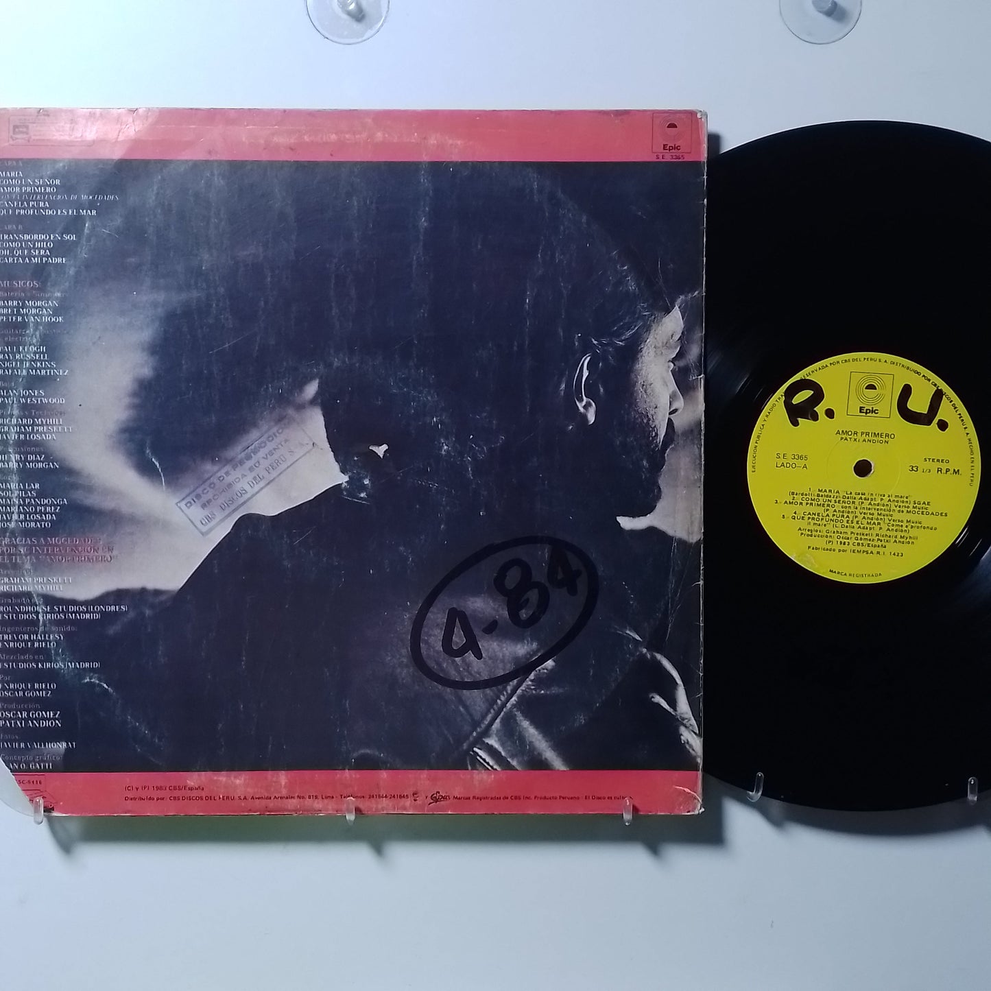 lp Patxi Andion Amor Primero made peru 1983 promocional pop