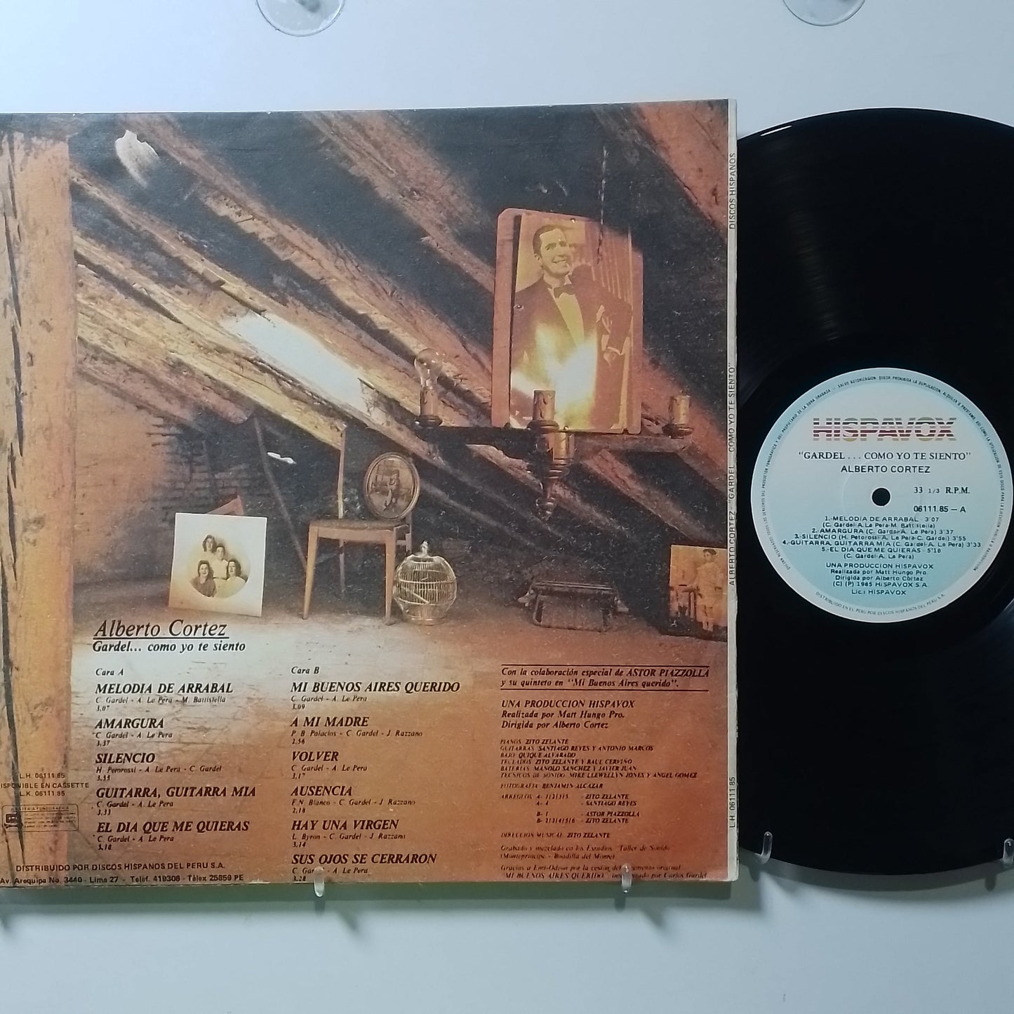 lp Alberto Cortez Gardel Como Yo Te Siento made peru 1984 latin balada