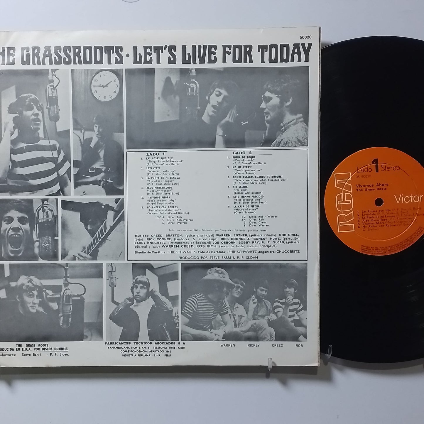 lp The Grass Roots Let's Live For Today Vivamos Ahora made peru 1968 rock