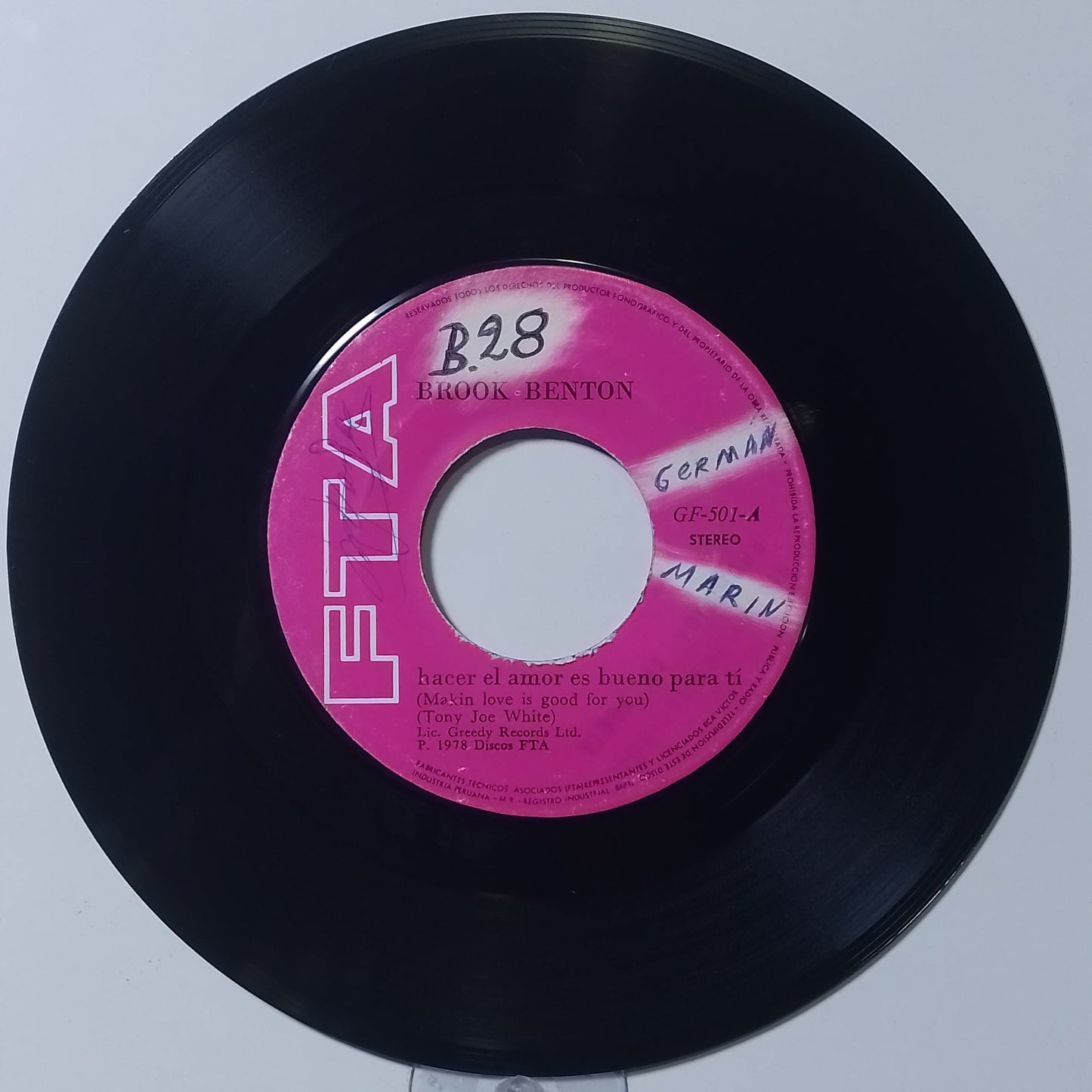single 7" Brook Benton Makin Love Is Good For You / Endlessly made peru 1970 soul