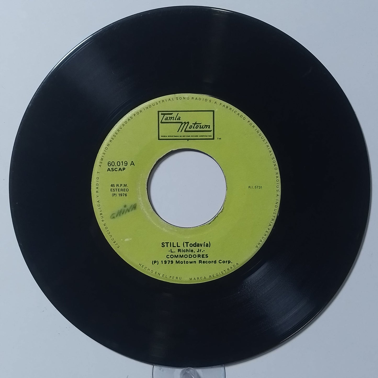 single 7" Commodores Still / Sexy Lady made peru 1979 soul