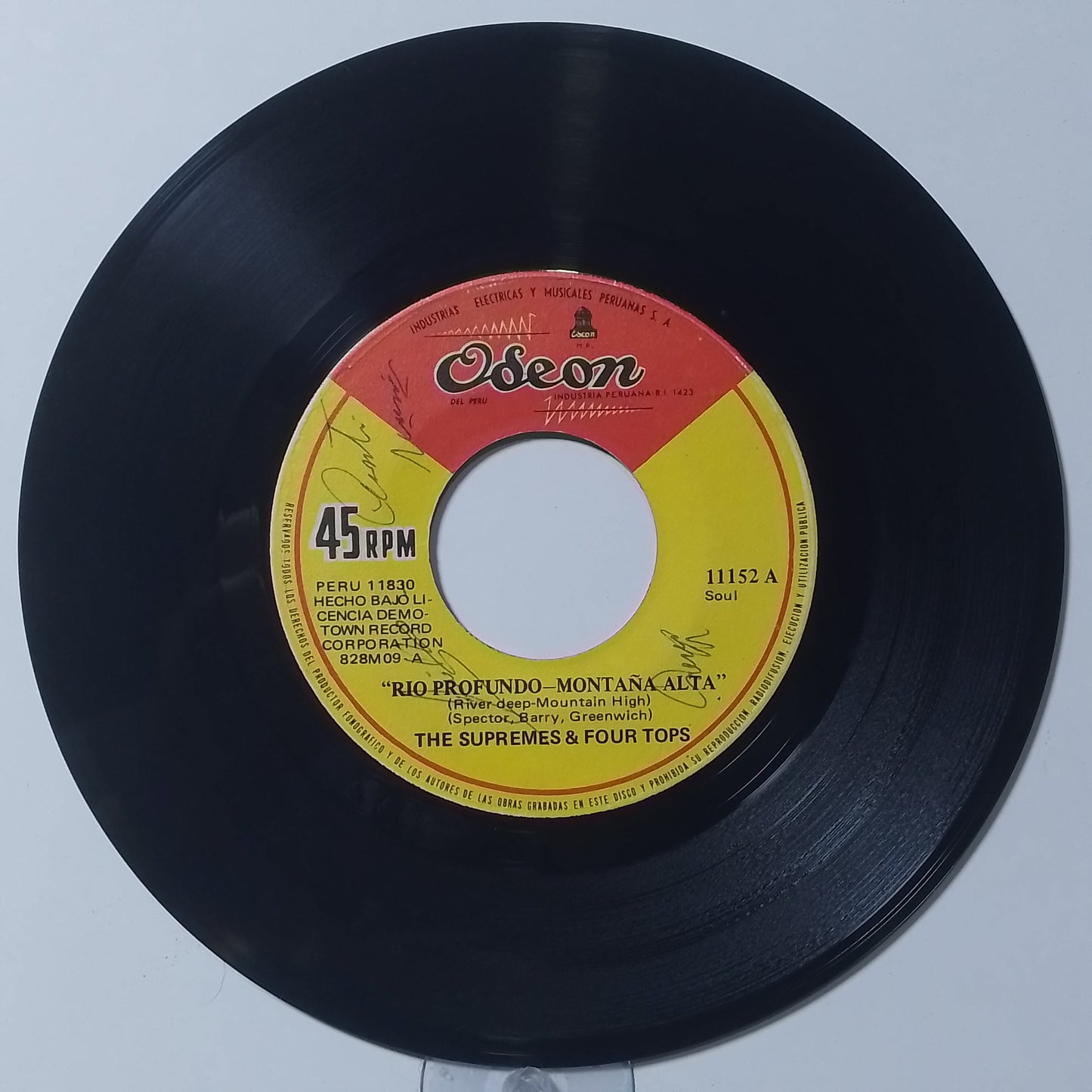 single 7" The Supremes & The Four Tops River Deep Mountain High / Together We Can Make Such Sweet Music made peru 1971 soul