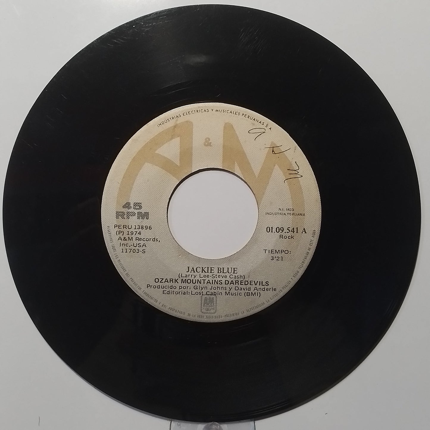 single 7" Ozark Mountain Daredevils Jackie Blue / Better Days made peru 1975 country rock