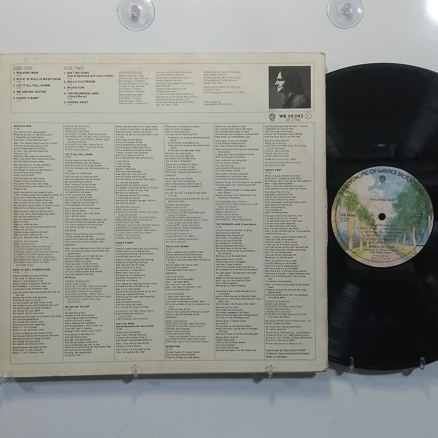lp James Taylor Walking Man made alemania 1974 rock