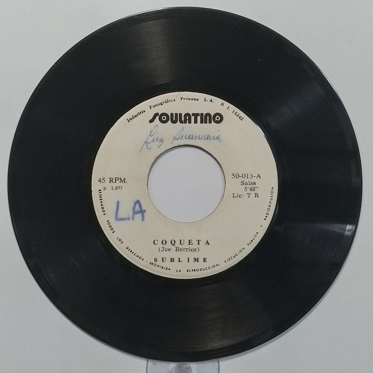 single 7" Sublime Coqueta / Vete made peru 1978 salsa