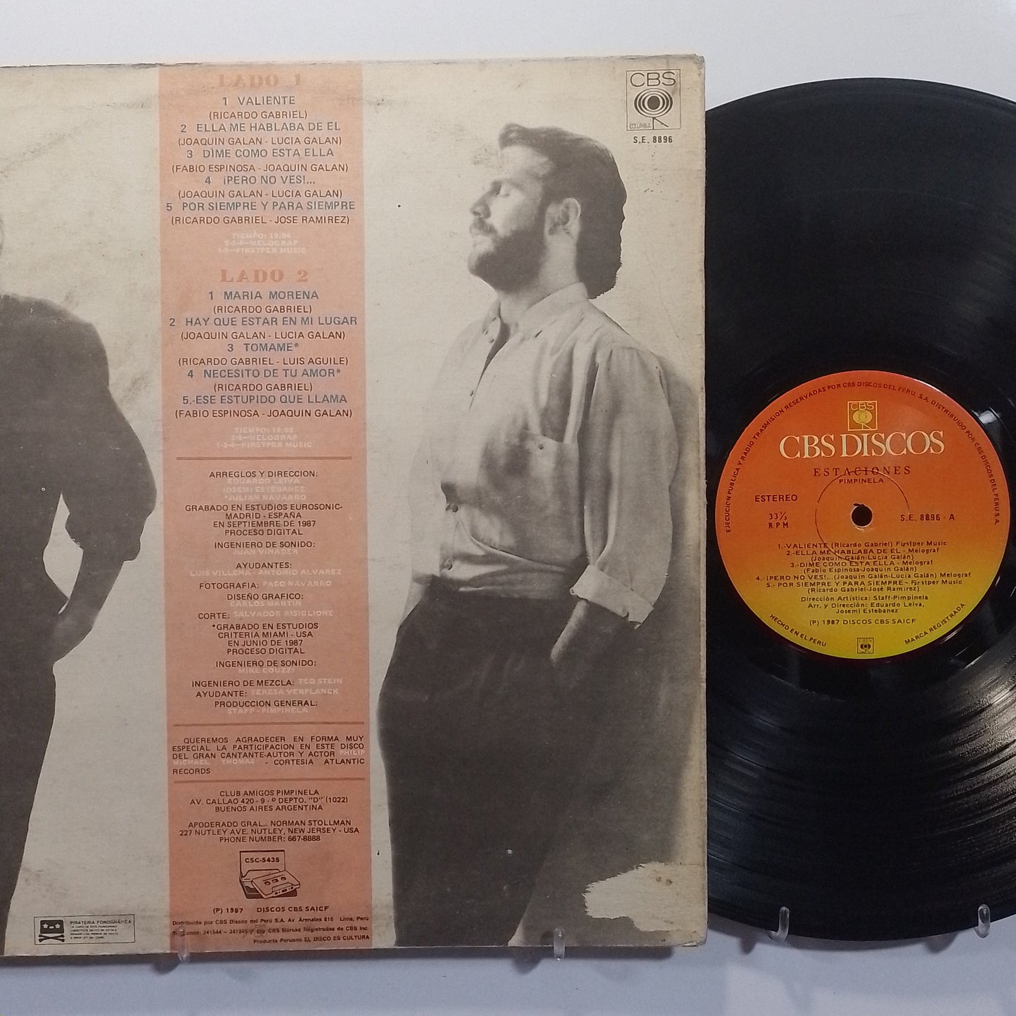 lp Pimpinela Estaciones made peru 1987 latin pop