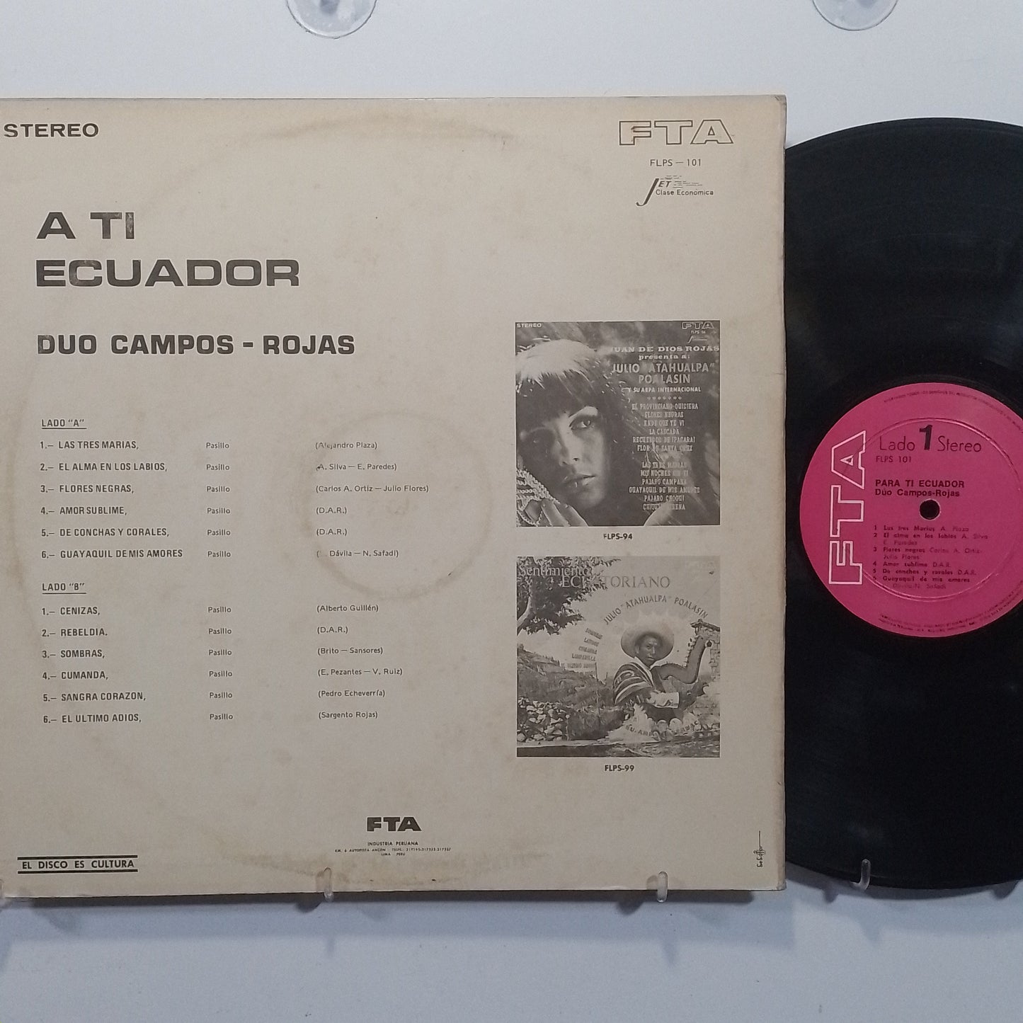lp Duo Campos Rojas A Ti Ecuador made peru 1978 pasillo folk