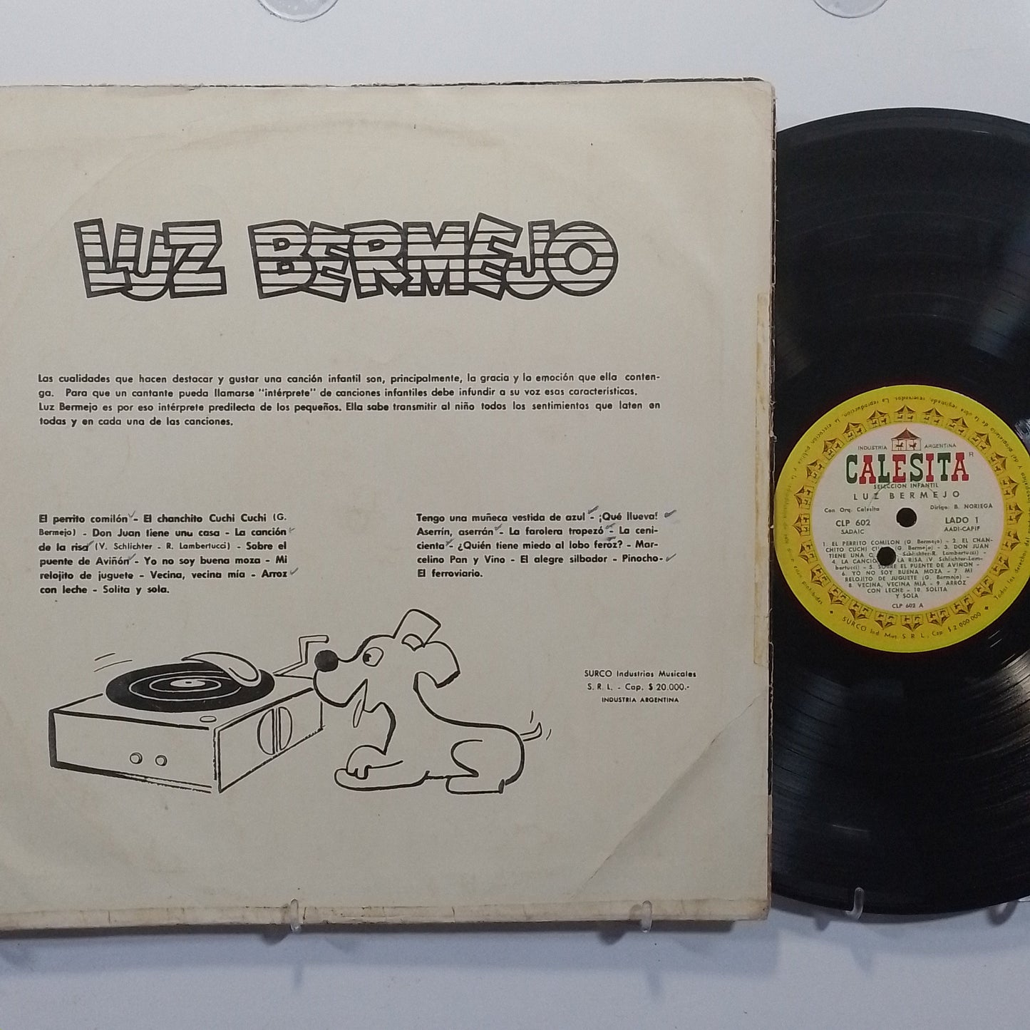 lp 20 exitos calesita luz bermejo made argentina 1955 infantil