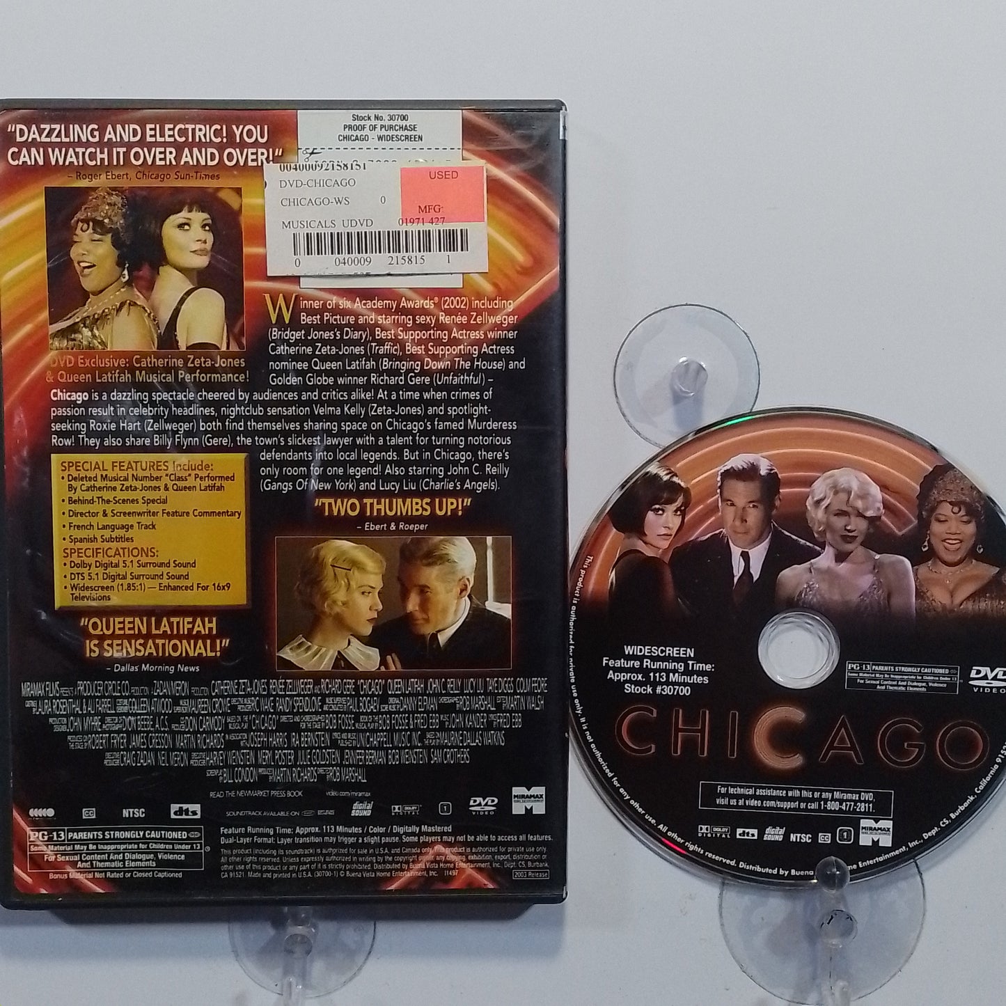 dvd chicago made usa 2003 accion