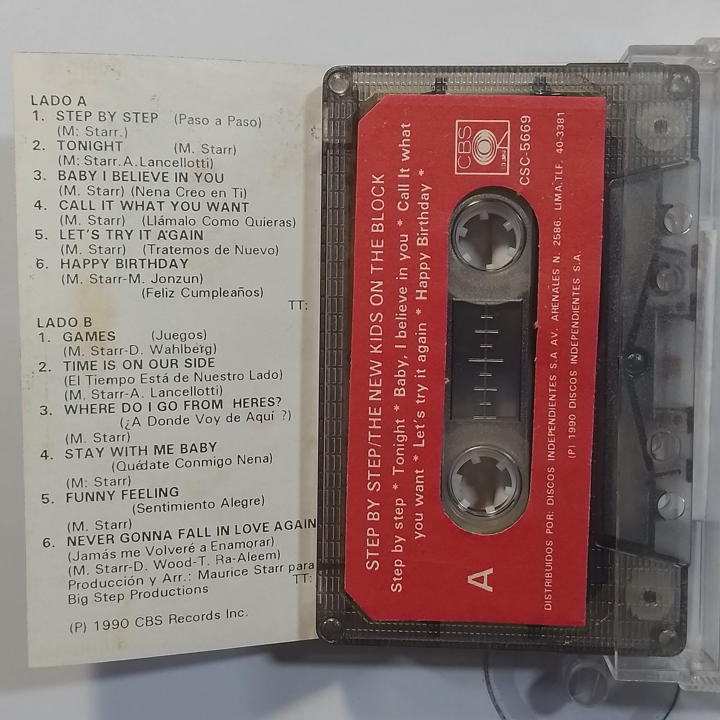 cassette New Kids On The Block Step By Step made peru 1990 pop