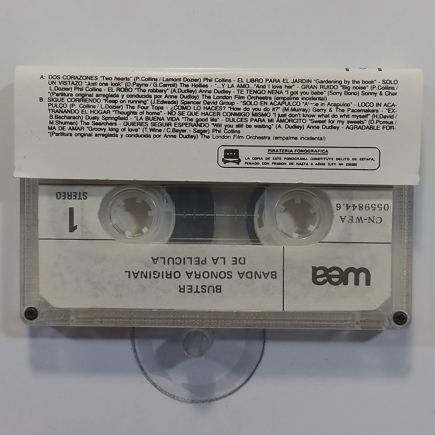 cassette Buster Original Motion Picture Soundtrack Phil Collins The Hollies Anne Dudley varios made peru 1988 soundtrack