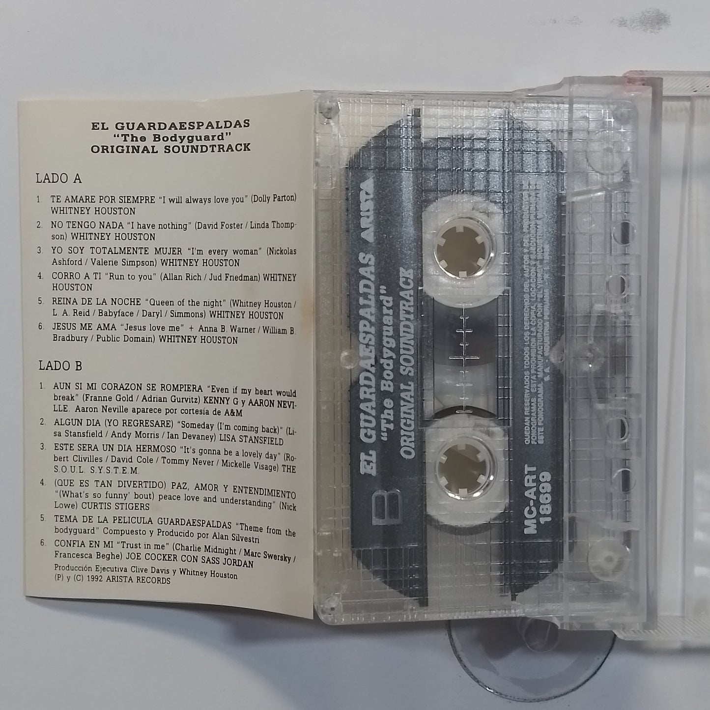 cassette The Bodyguard Whitney Houston Kenny G Joe Cocker varios made peru 1992 soundtrack