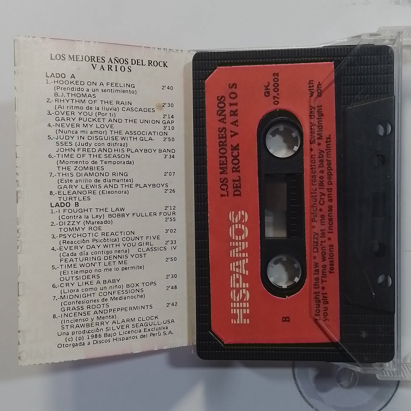 cassette Los Mejores Años Del Rock the zombies turtles bj thomas varios made peru 1985 rock pop