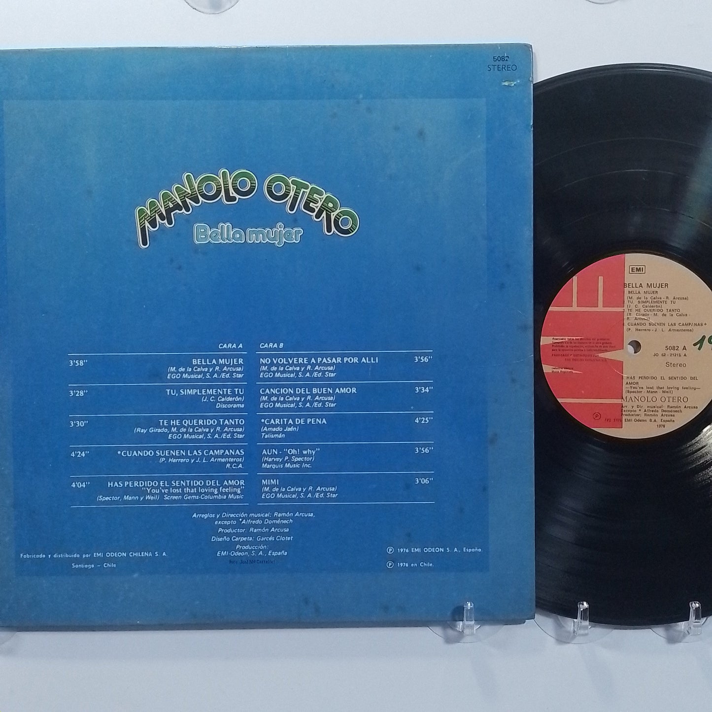lp Manolo Otero Bella Mujer made chile 1976 latin pop