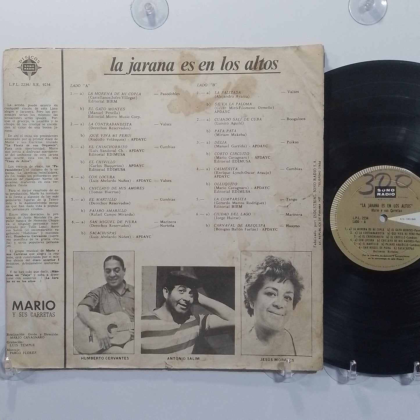 lp Mario Y Sus Carretas La Jarana Es En Los Altos made peru 1967 criollo folk