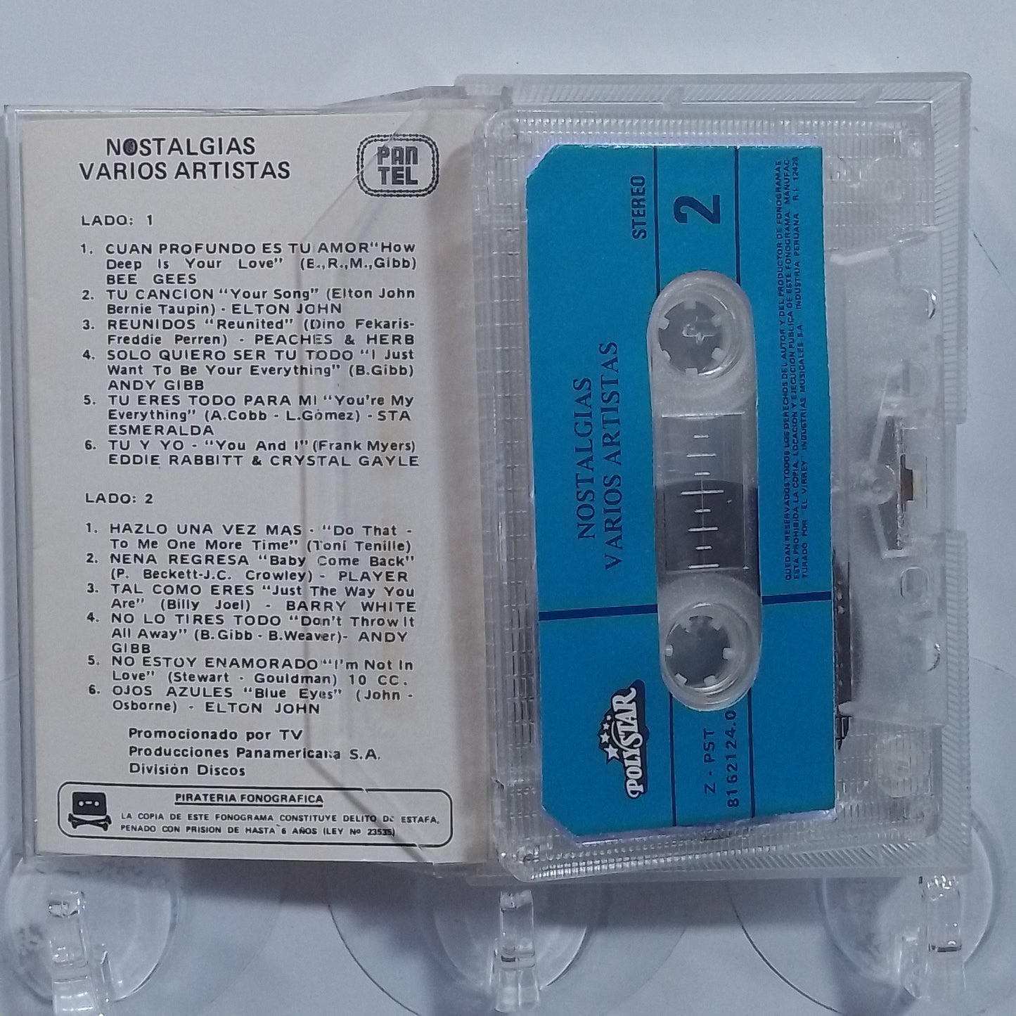 cassette nostalgias player 10cc bee gees varios made peru 1980 rock